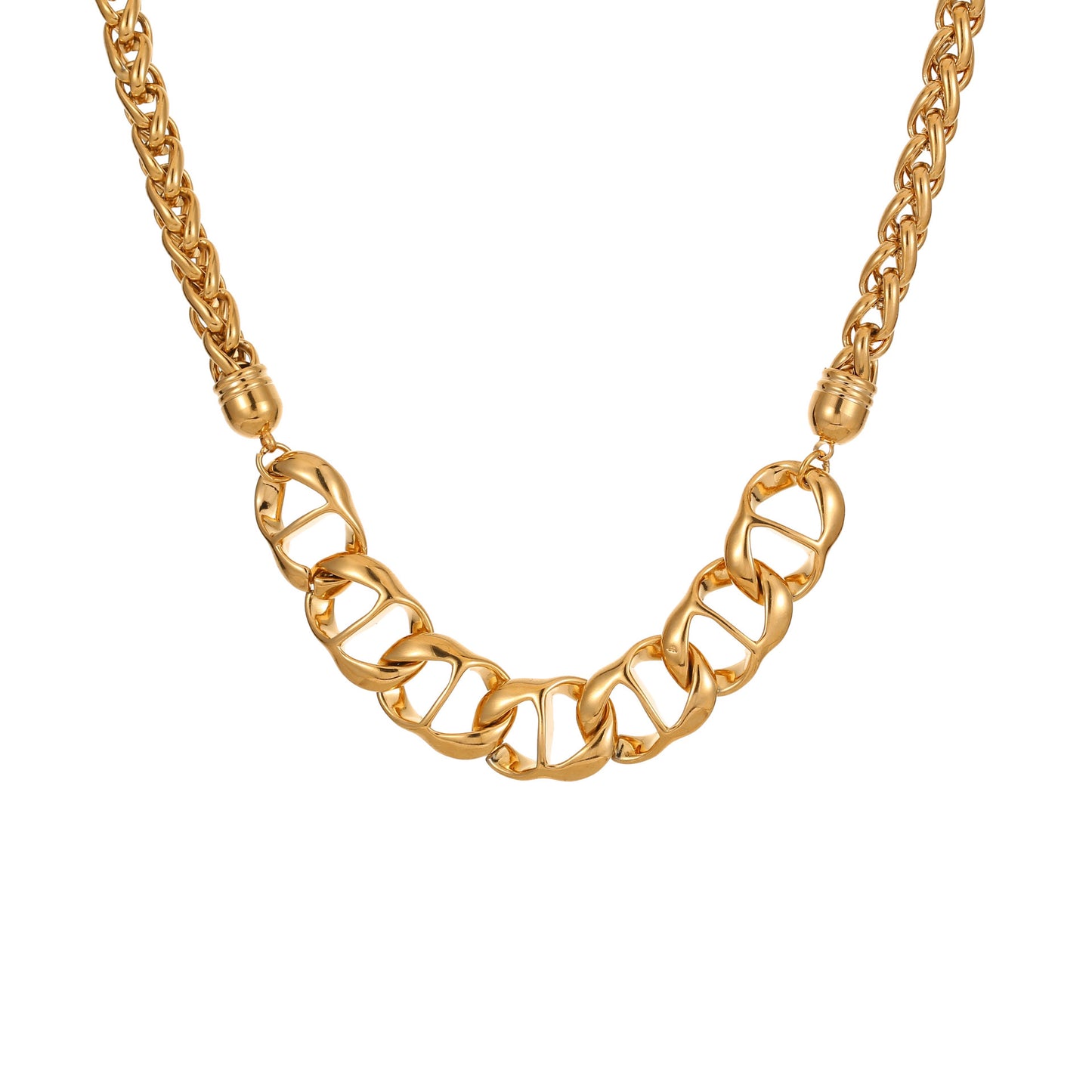 Collier à Gros Maillons Élégant et Tendance .ne se décolore