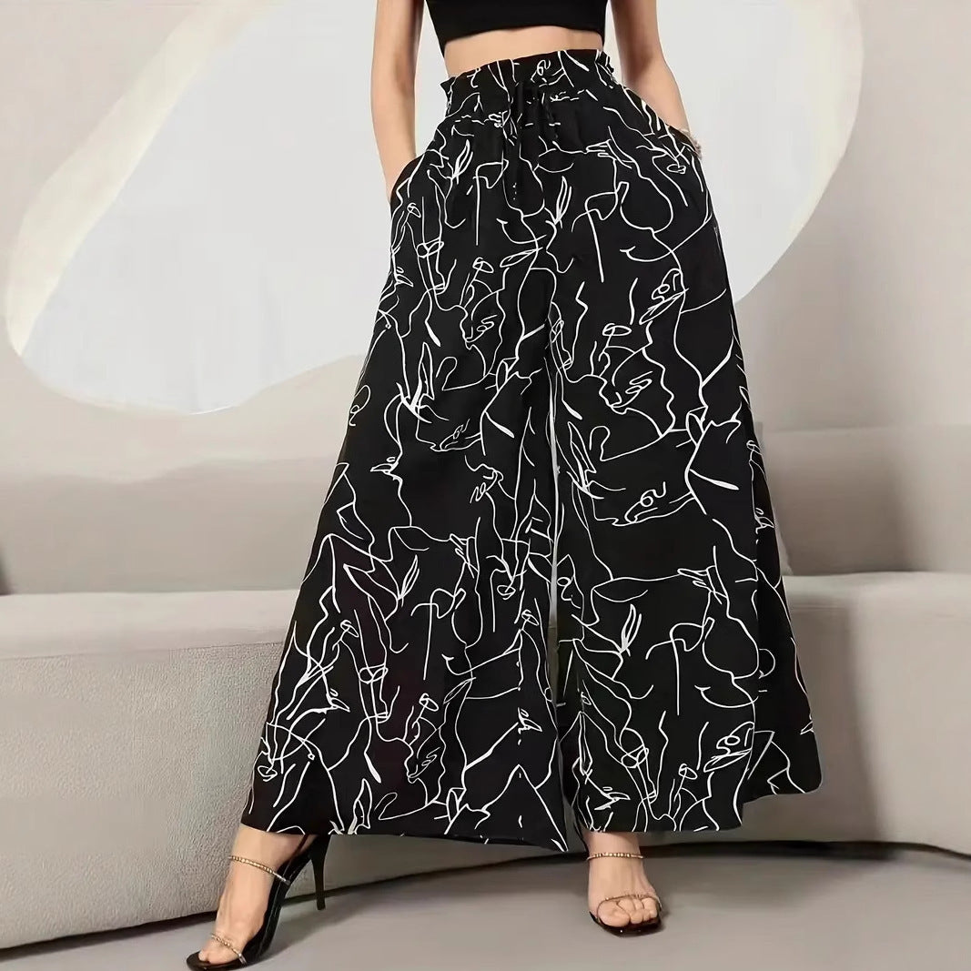 Jupe-pantalon graphique