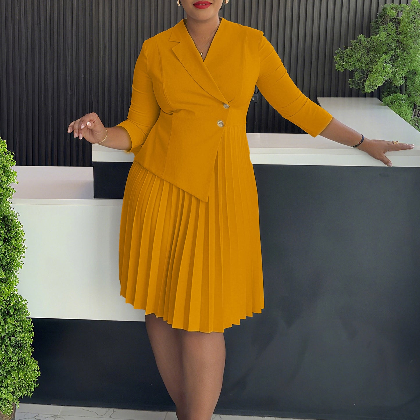 Robe plissée chic et tendance