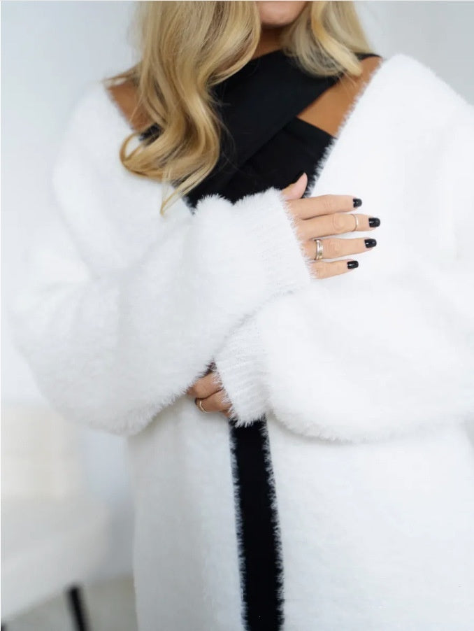 Manteau Long en Tricot