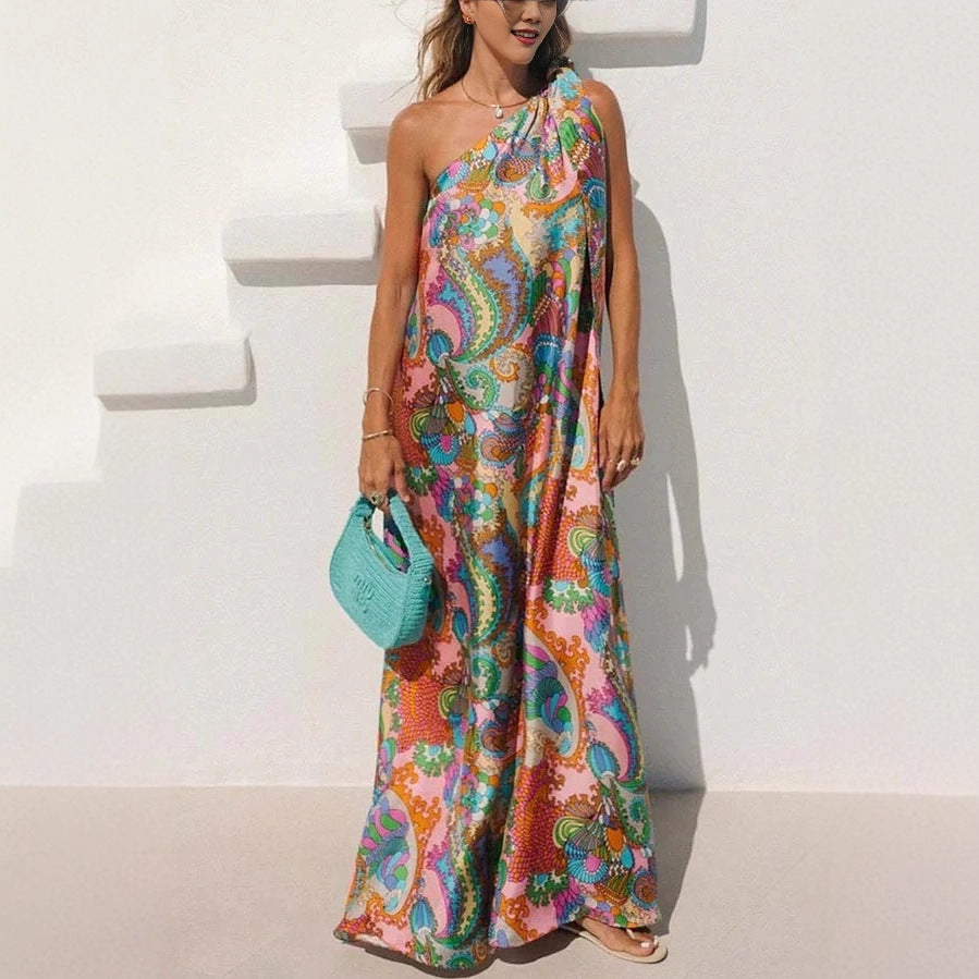 Robe fluide à imprimés