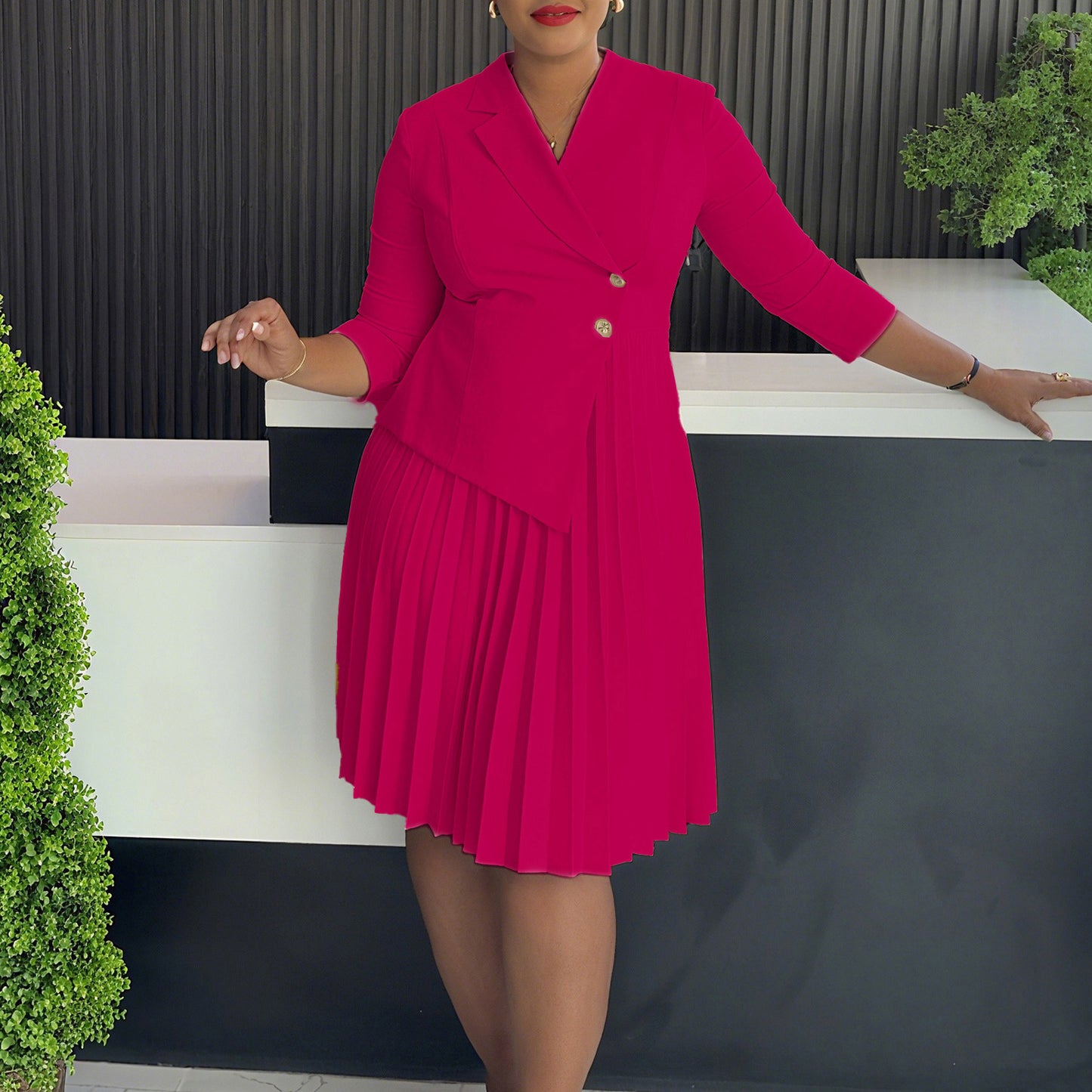 Robe plissée chic et tendance