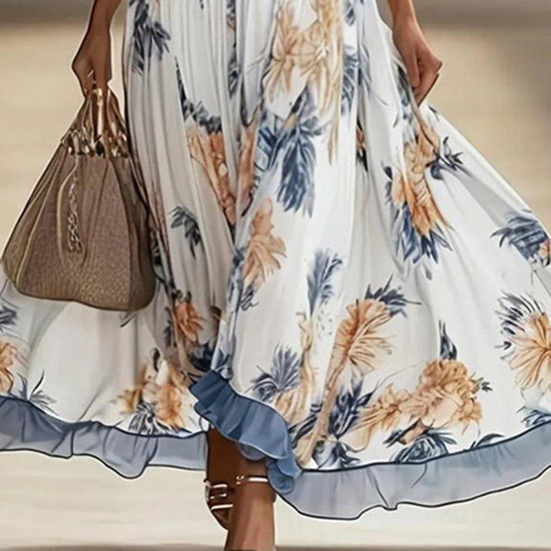 Robe longue florale