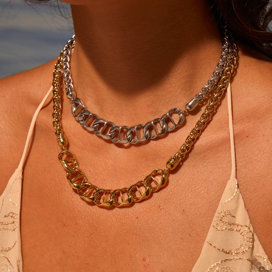 Collier à Gros Maillons Élégant et Tendance .ne se décolore
