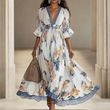 Robe longue florale