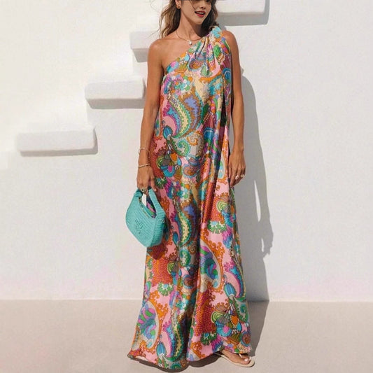 Robe fluide à imprimés