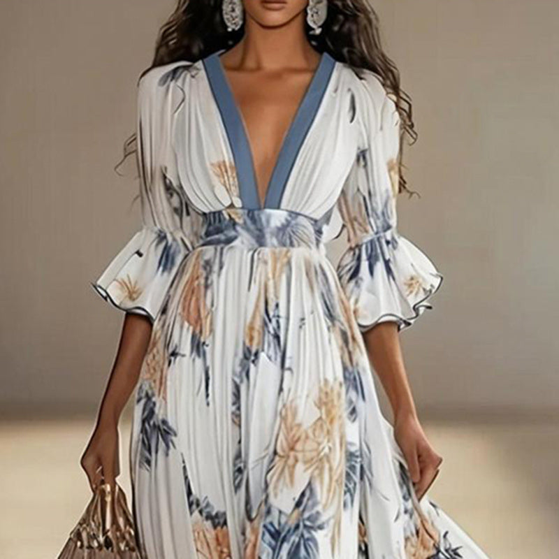 Robe longue florale