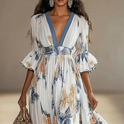 Robe longue florale