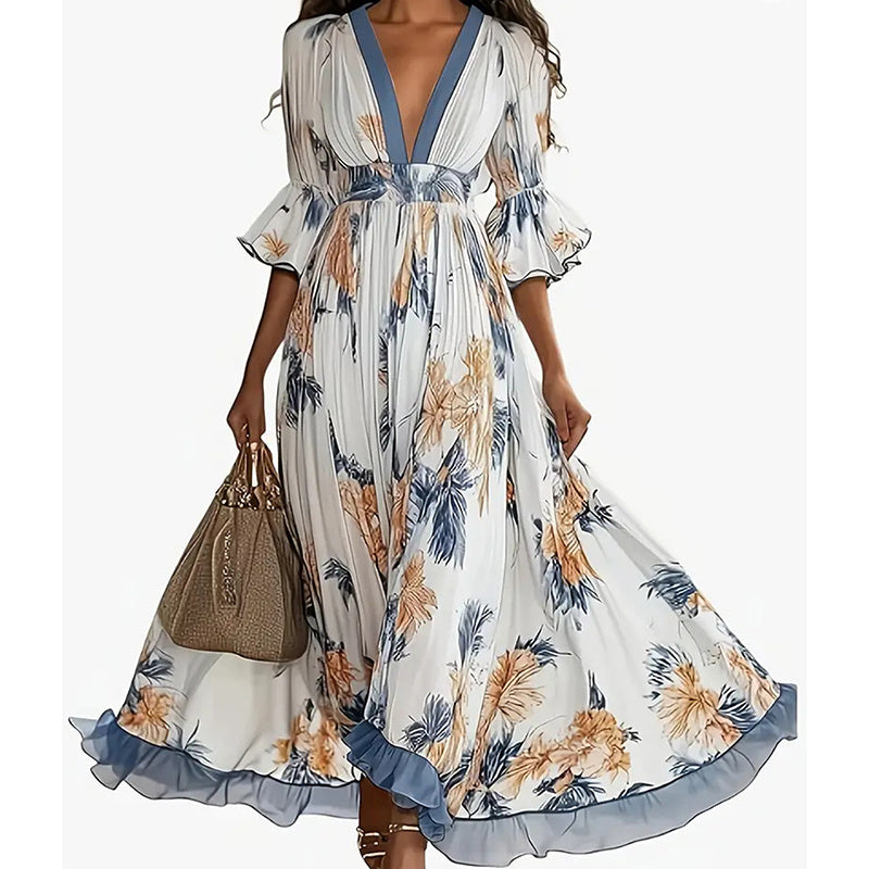 Robe longue florale