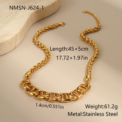 Collier à Gros Maillons Élégant et Tendance .ne se décolore