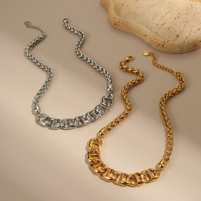 Collier à Gros Maillons Élégant et Tendance .ne se décolore