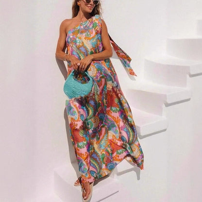 Robe fluide à imprimés