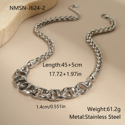 Collier à Gros Maillons Élégant et Tendance .ne se décolore